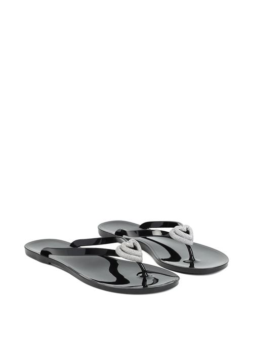 Black flat sole thong strap MACH & MACH | SS25-S0888-05-GUM-BLKBLACK